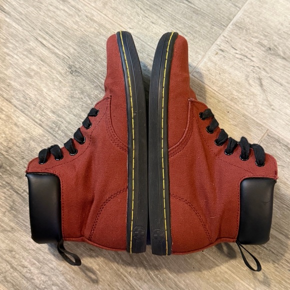 Dr. Martens Maelly Maroon
Canvas 6 Eye Lace Up Ankle Boots
Women's Size 8 AW004 - Picture 4 of 9